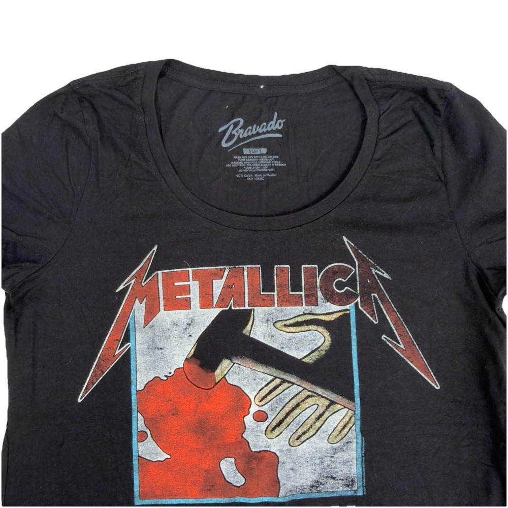 Metallica Kill Em All Womens Size 1X Bravado Kill Em All Band Shirt Short Sleeve - Picture 4 of 6